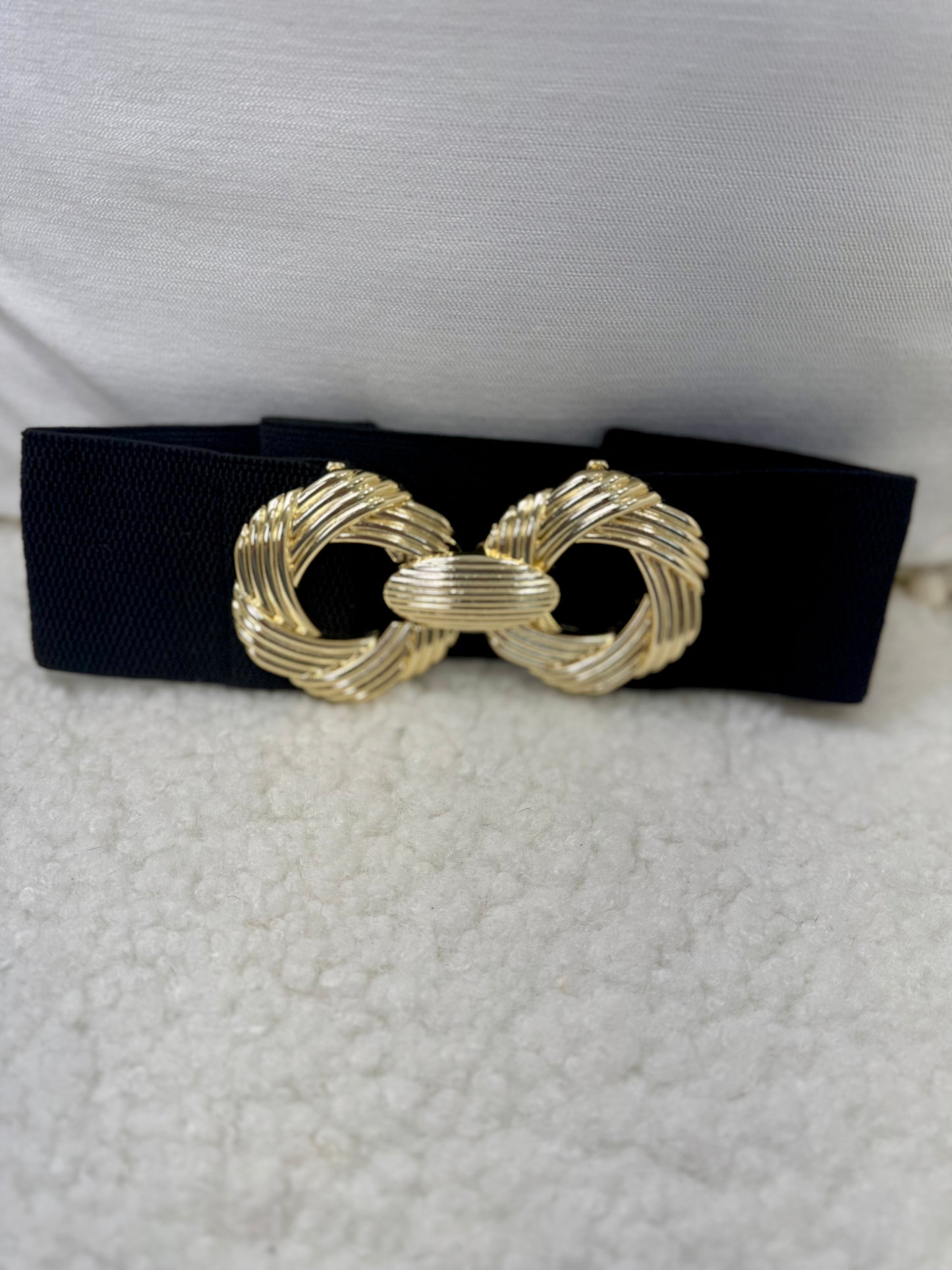 Ceinture "Nouée d'élégance"- Noir et dorée