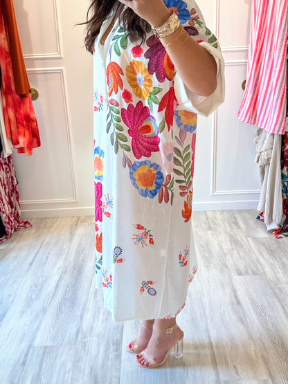 Robe Paloma – Oversize bohème & fleuries 🌼