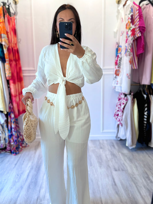 Ensemble Naïs – Blanc, fluide et chic à nouer🌞