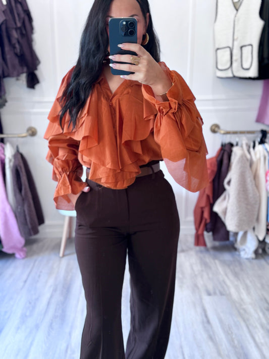 Blouse Éléna – Volants audacieux