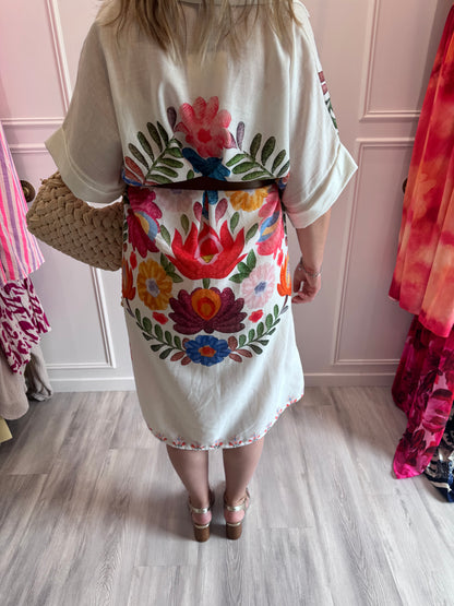 Robe Paloma – Oversize bohème & fleuries 🌼