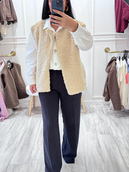 Veste sans manches Anna – Douceur beige
