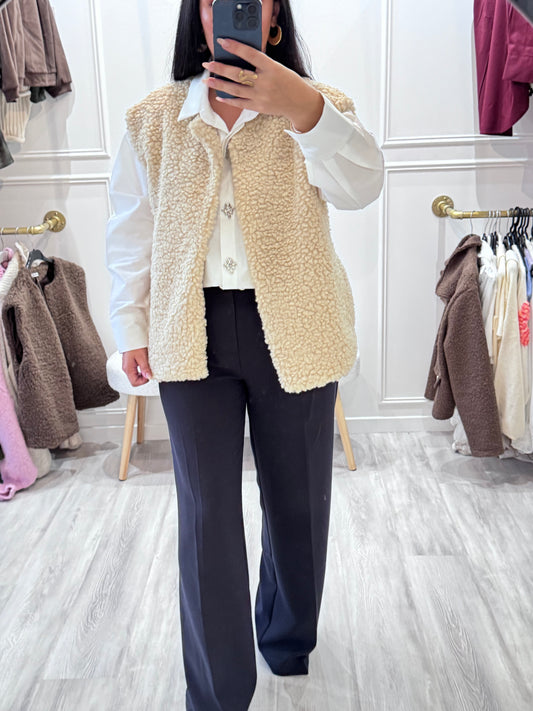 Veste sans manches Anna – Douceur beige