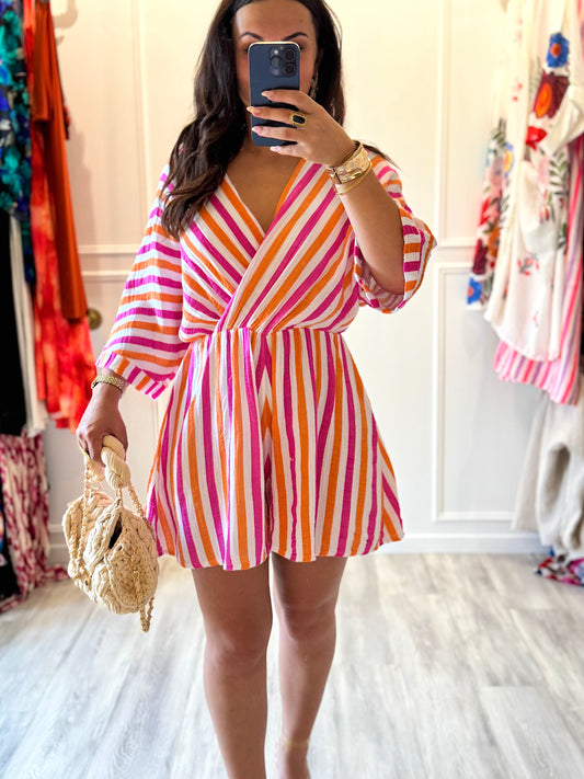 Combi-short Calie – Rayures solaires & coupe flatteuse 🍹☀️