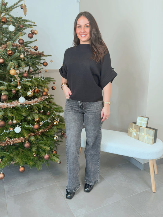 Camille – Jean droit gris ✨