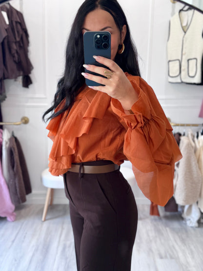 Blouse Éléna – Volants audacieux