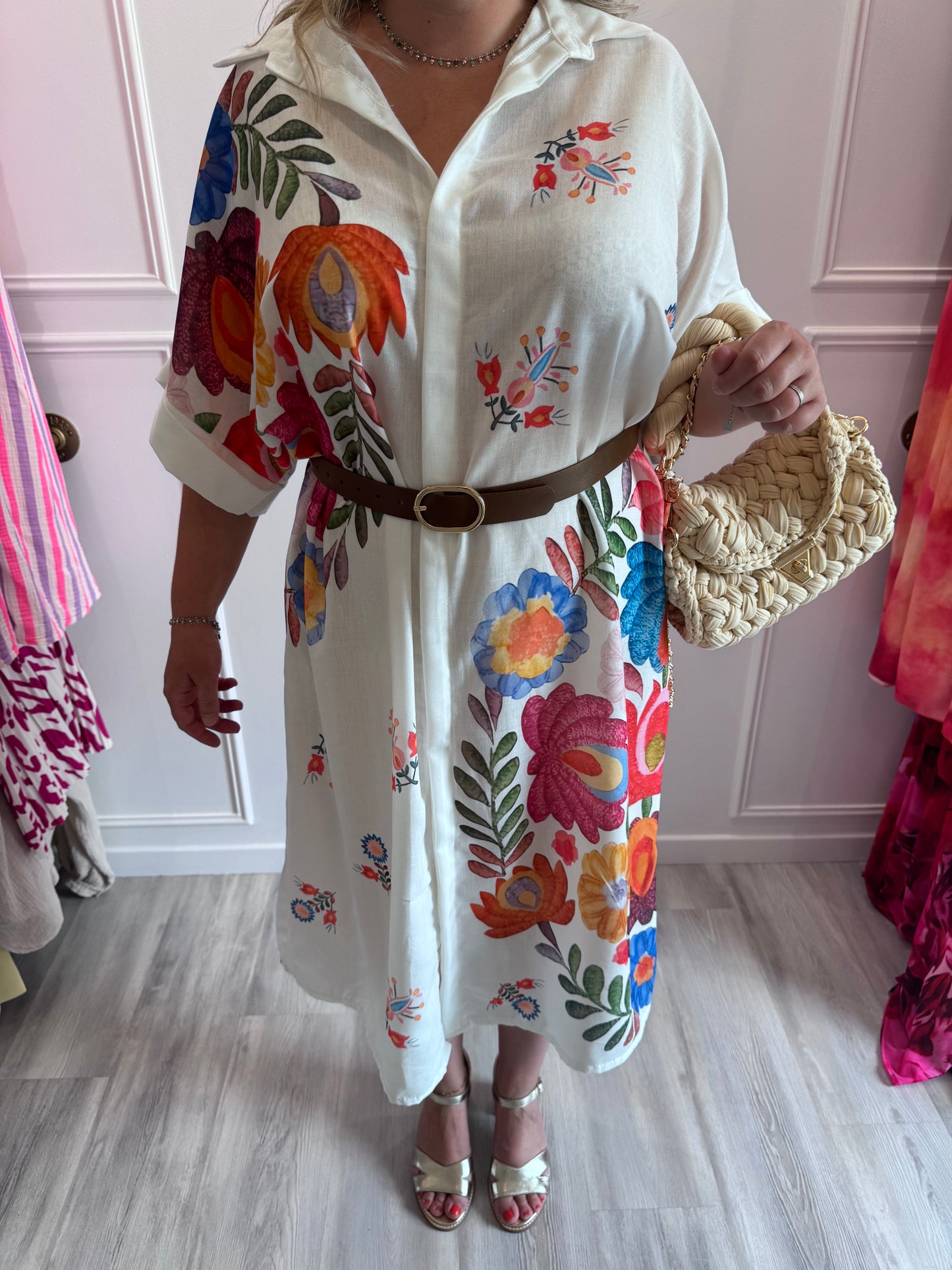 Robe Paloma – Oversize bohème & fleuries 🌼