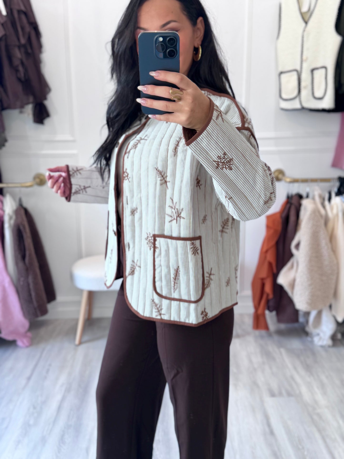Veste Léa – Imprimé raffiné