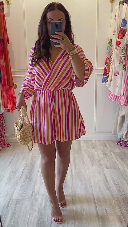Combi-short Calie – Rayures solaires & coupe flatteuse 🍹☀️