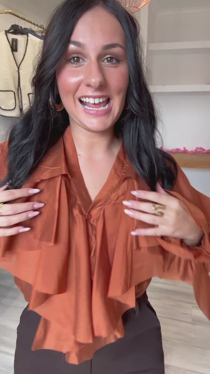 Blouse Éléna – Volants audacieux