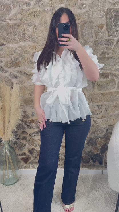 Blouse Volants - Élégance et légèreté